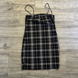 New without tags shein black and white plaid mini dress